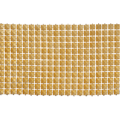 Yaya Han Textured Square Pyramid Studded Chainmail Trim - Yellow Gold, 4" - Cosplay Collection