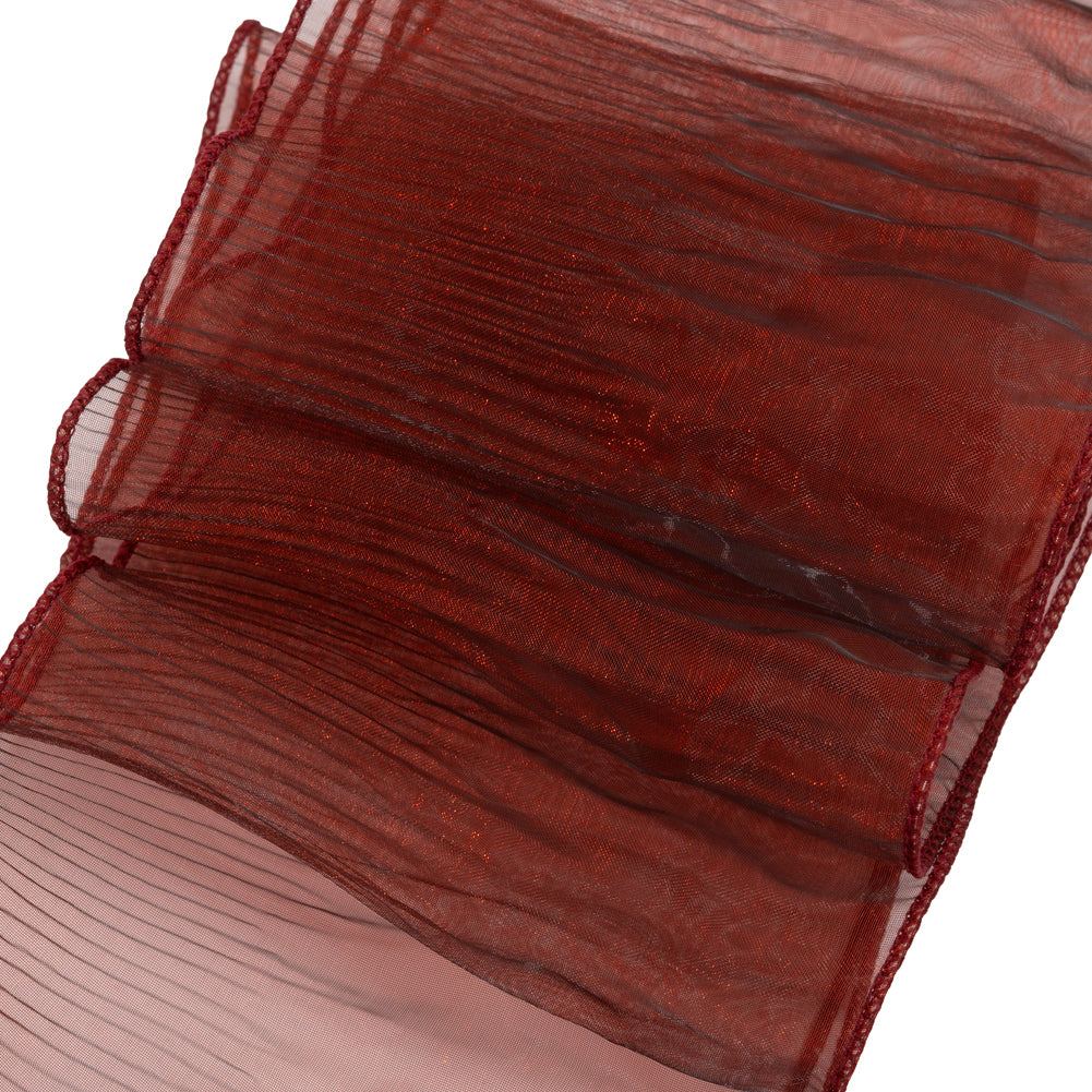 Yaya Han Pleated Ruffle Organza Trim - Mermaid Dark Red, 5" - Cosplay Collection