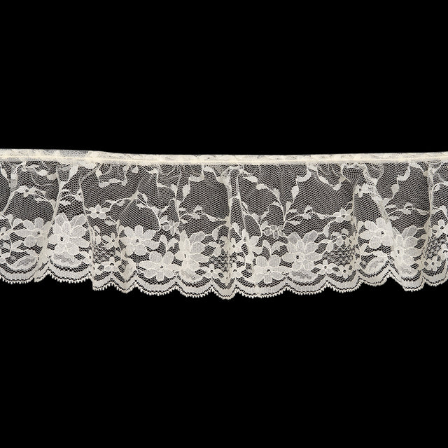 Yaya Han Ruffled Lace Trim - Champagne Floral, 3.5" - Cosplay Collection