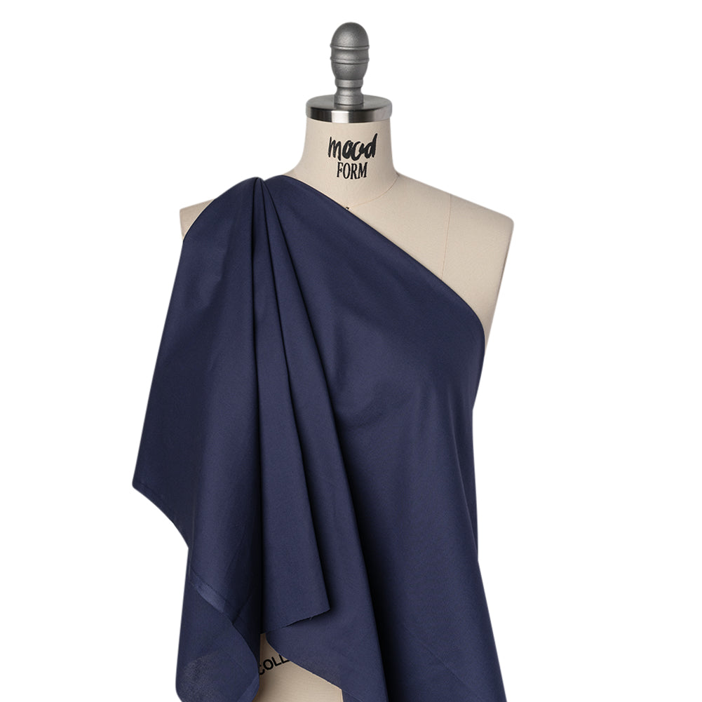 Sew Classic Solid Quilting Cotton Fabrics - Tartan Navy Drape