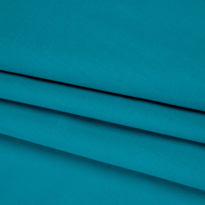 Sew Classic Solid Quilting Cotton Fabrics - Teal Blue Folded