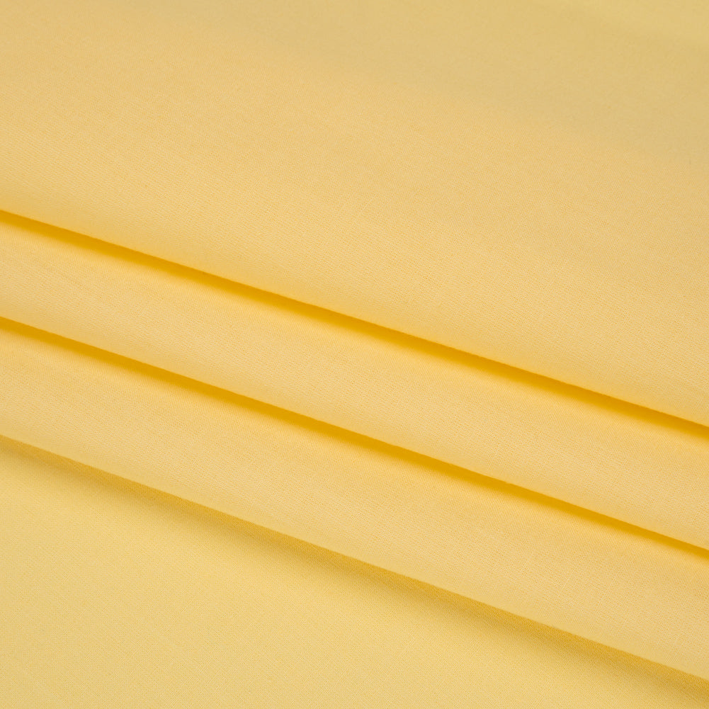 Sew Classic Solid Quilting Cotton Fabrics - Soft Yellow Folded