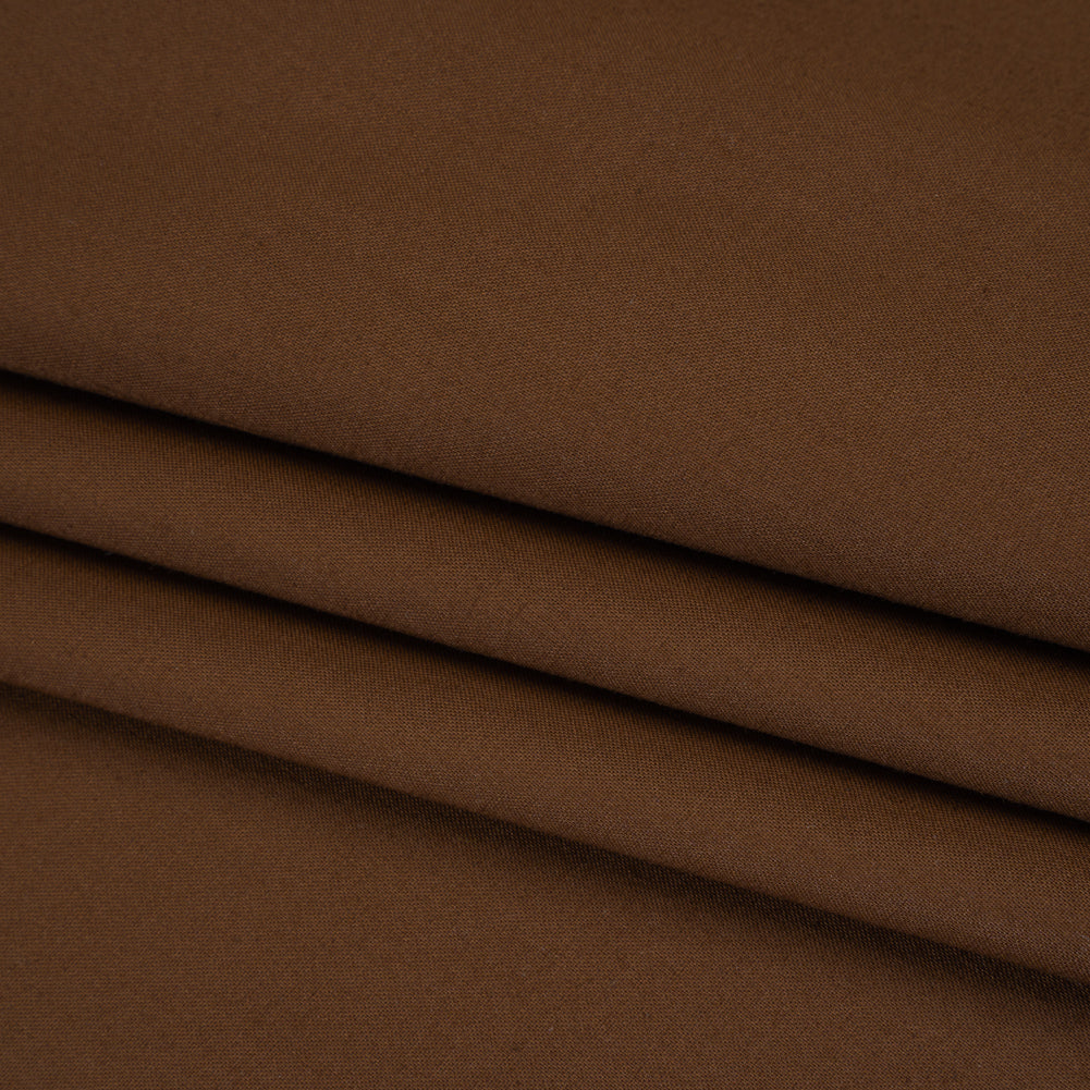 Sew Classic Solid Quilting Cotton Fabrics - Soil Brown Folded