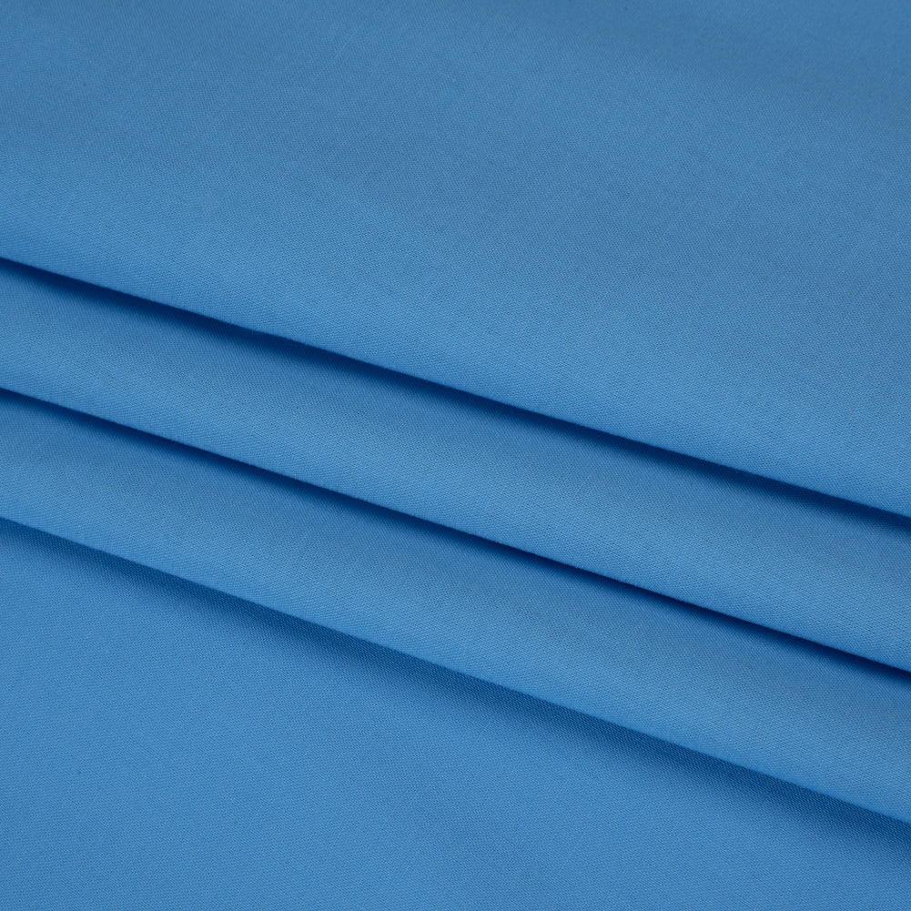 Sew Classic Solid Quilting Cotton Fabrics - Azure Blue - Folded