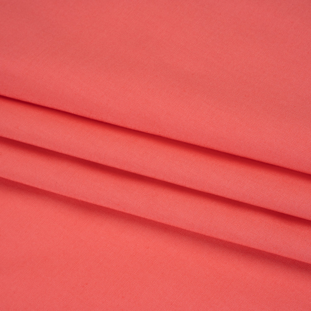Sew Classic Solid Quilting Cotton Fabrics - Sun Kissed Coral - Folded