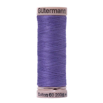 Gutermann 60 Wt Natural Cotton Thread 200m - 6110 Purple