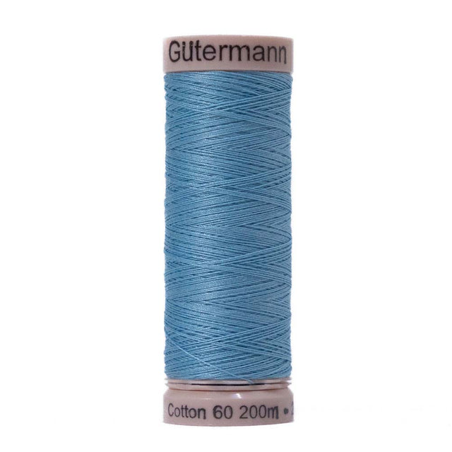 Gutermann 60 Wt Natural Cotton Thread 200m - 7310 Light Sky Blue