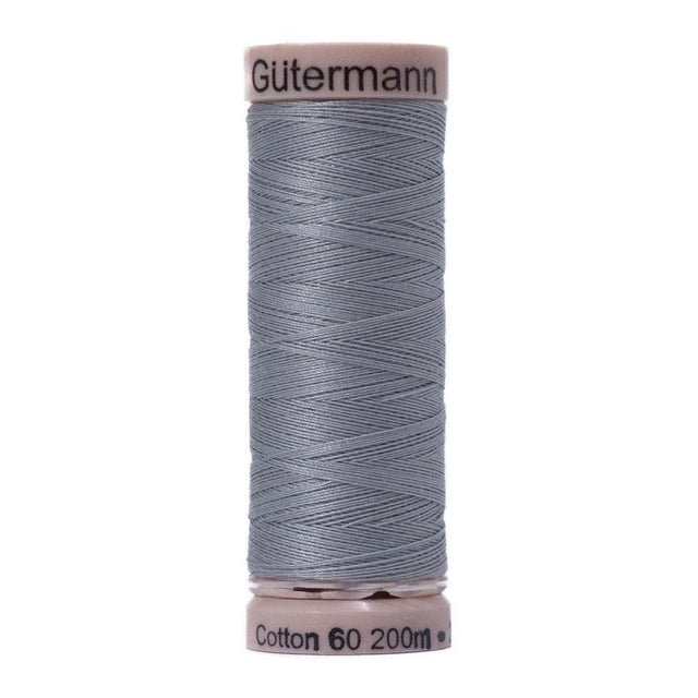 Gutermann 60 Wt Natural Cotton Thread 200m - 9150 Pro Cool Grey