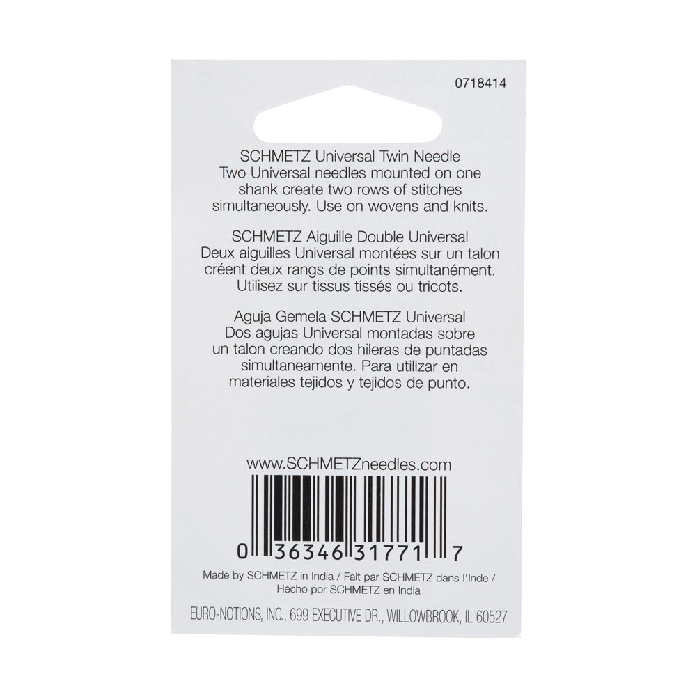 Schmetz Universal Twin Machine Needle - 4.0/100 - 1 ct - Detail