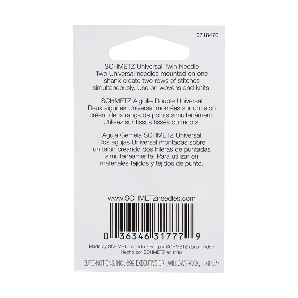 Schmetz Universal Twin Machine Needle - 1.6/80 - 1 ct - Detail