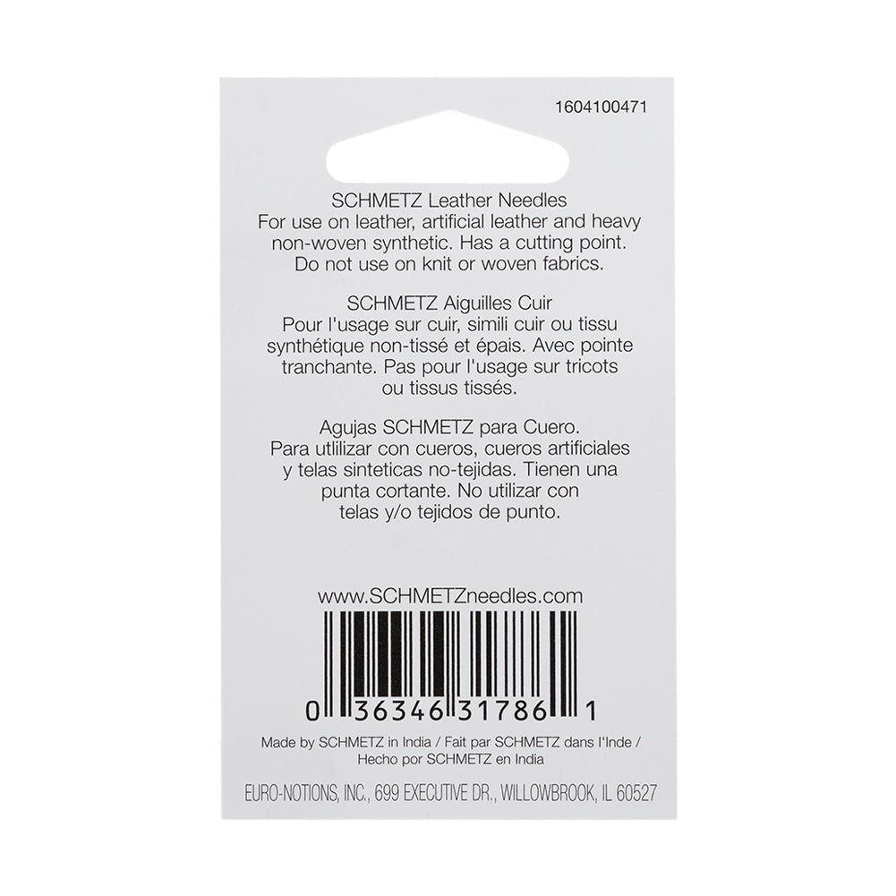 Schmetz Leather Machine Needles - 110/18 - 5 ct - Detail