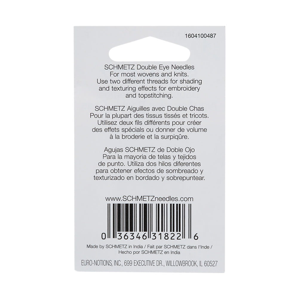 Schmetz Double Eye Machine Needles - 80/12 - 5 ct - Detail