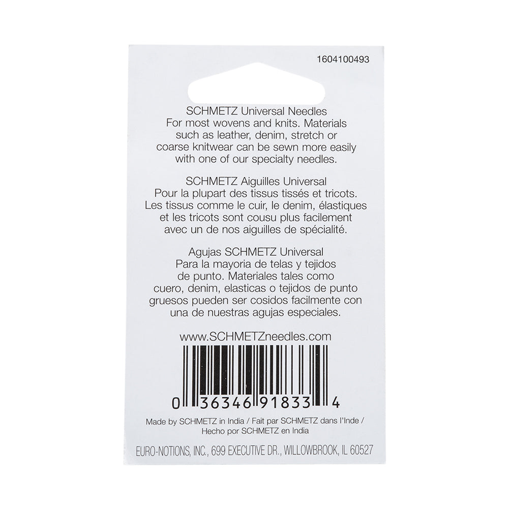 Schmetz Universal Machine Needles - 80/12 - 10 ct - Detail