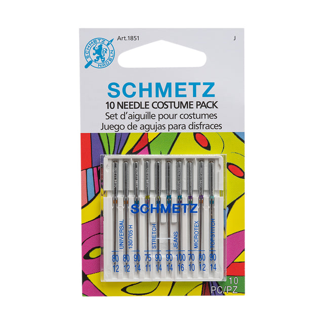 Schmetz Costume Pack Machine Needles - Assorted Sizes and Types - 10 ct