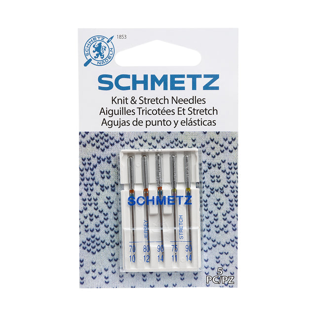 Schmetz Knit and Stretch Combo Machine Needles - Assorted Sizes and Types - 5 ct