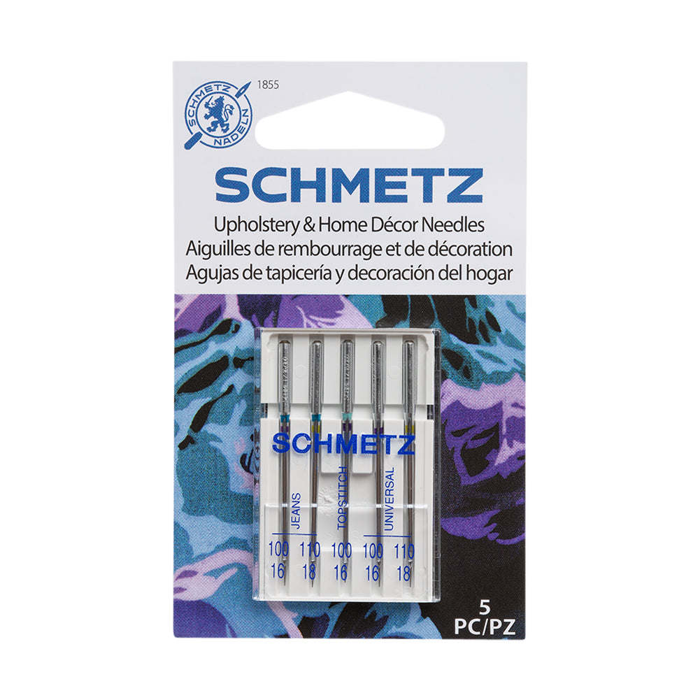 Schmetz Upholstery and Home Decor Machine Needles - Assorted Sizes and Types - 5 ct