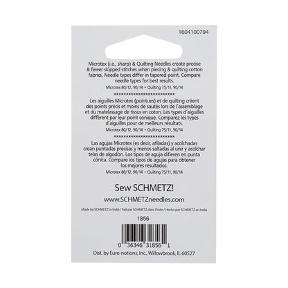 Schmetz Piecing and Quilting Machine Needles - Assorted Sizes and Types - 5 ct