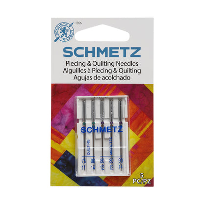 Schmetz Piecing and Quilting Machine Needles - Assorted Sizes and Types - 5 ct