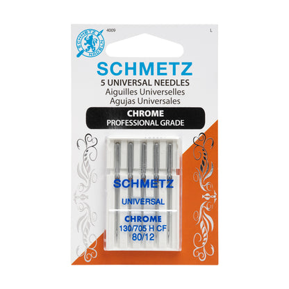 Schmetz Chrome Universal Machine Needles - 80/12 - 5 ct