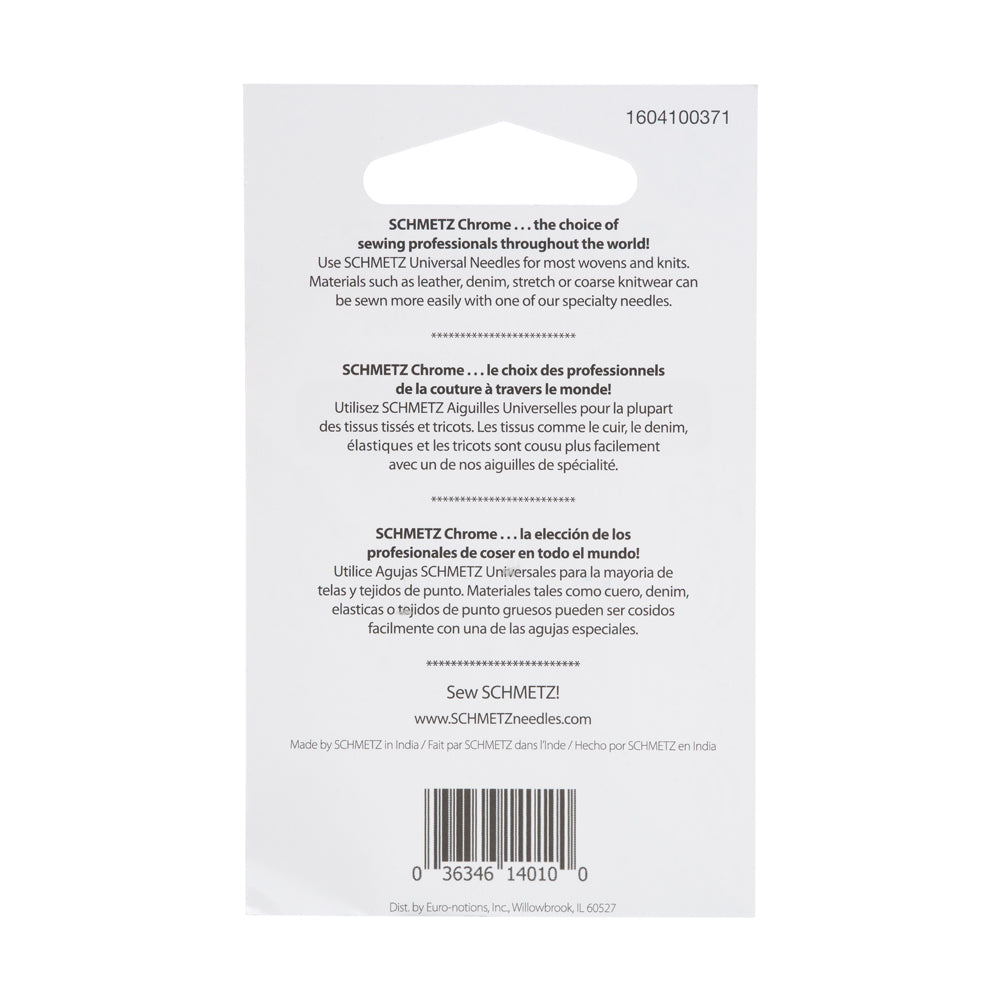 Schmetz Chrome Universal Machine Needles - 90/14 - 5 ct