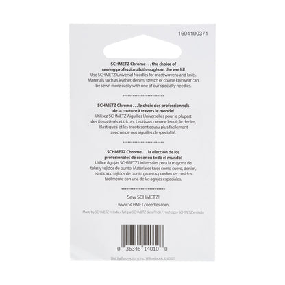 Schmetz Chrome Universal Machine Needles - 90/14 - 5 ct
