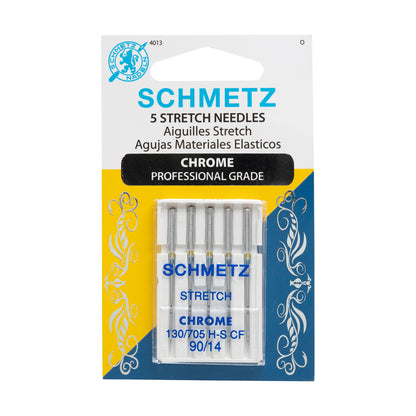 Schmetz Chrome Stretch Machine Needles - 90/14 - 5 ct
