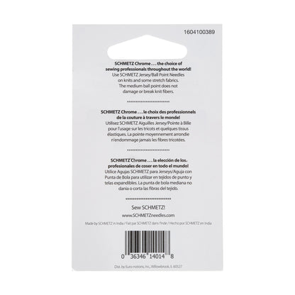 Schmetz Chrome Jersey/Ball Point Machine Needles - 80/12 - 5 ct