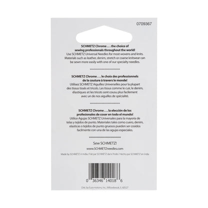 Schmetz Chrome Universal Machine Needles - 100/16 - 5 ct