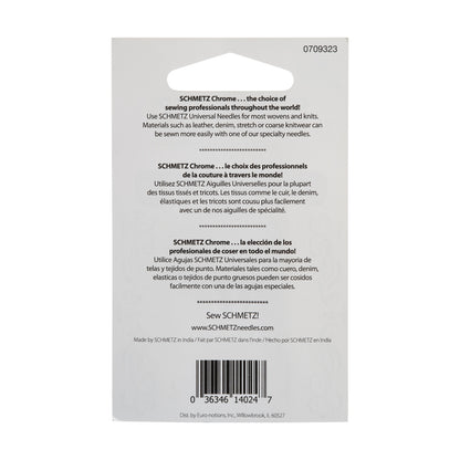 Schmetz Chrome Universal Machine Needles - 60/8 - 5 ct