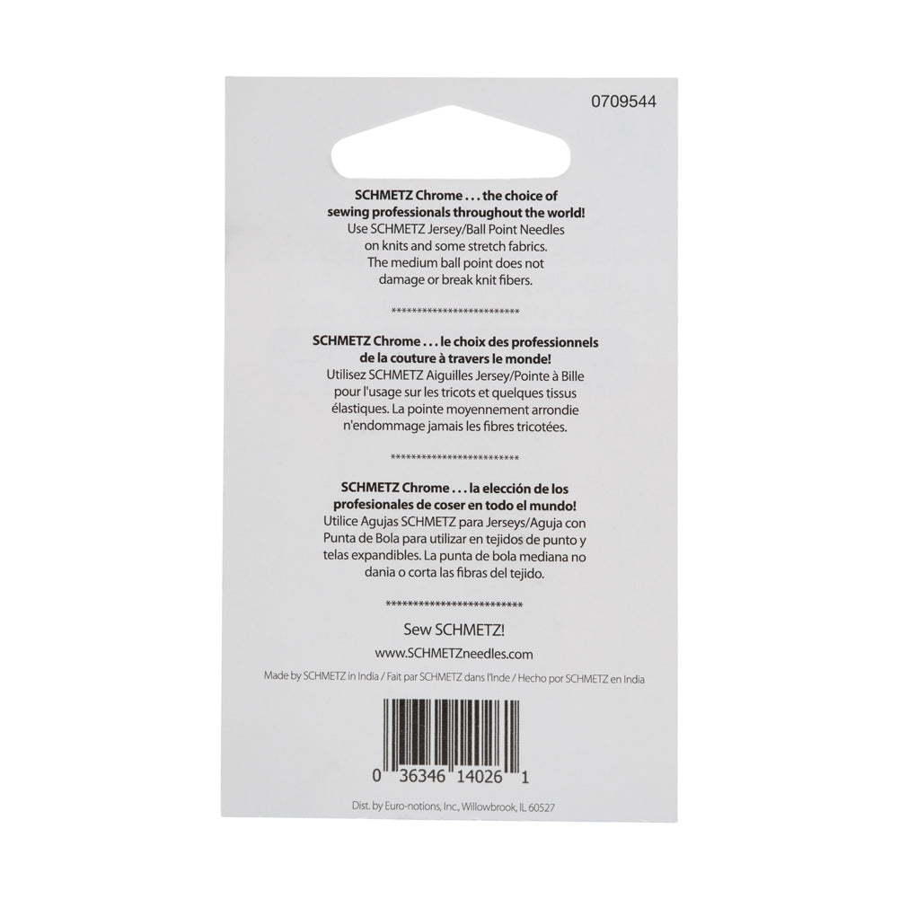 Schmetz Chrome Jersey/Ball Point Machine Needles - 90/14 - 5 ct