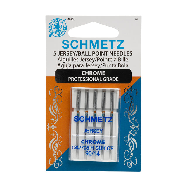 Schmetz Chrome Jersey/Ball Point Machine Needles - 90/14 - 5 ct