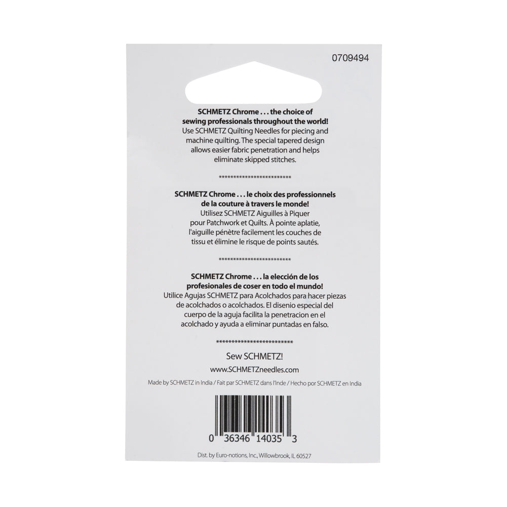 Schmetz Chrome Quilting Machine Needles - 75/11 - 5 ct