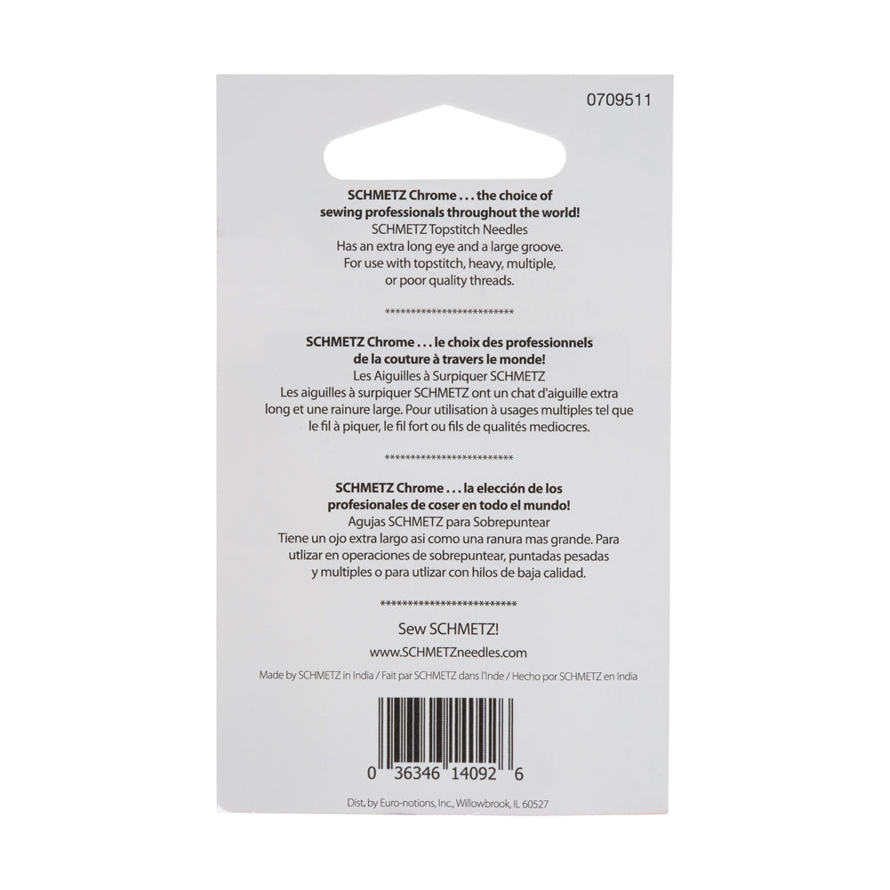 Schmetz Chrome Topstitch Machine Needles - 80/12 - 5 ct - Detail