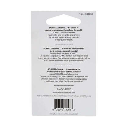 Schmetz Chrome Topstitch Machine Needles - 90/14 - 5 ct
