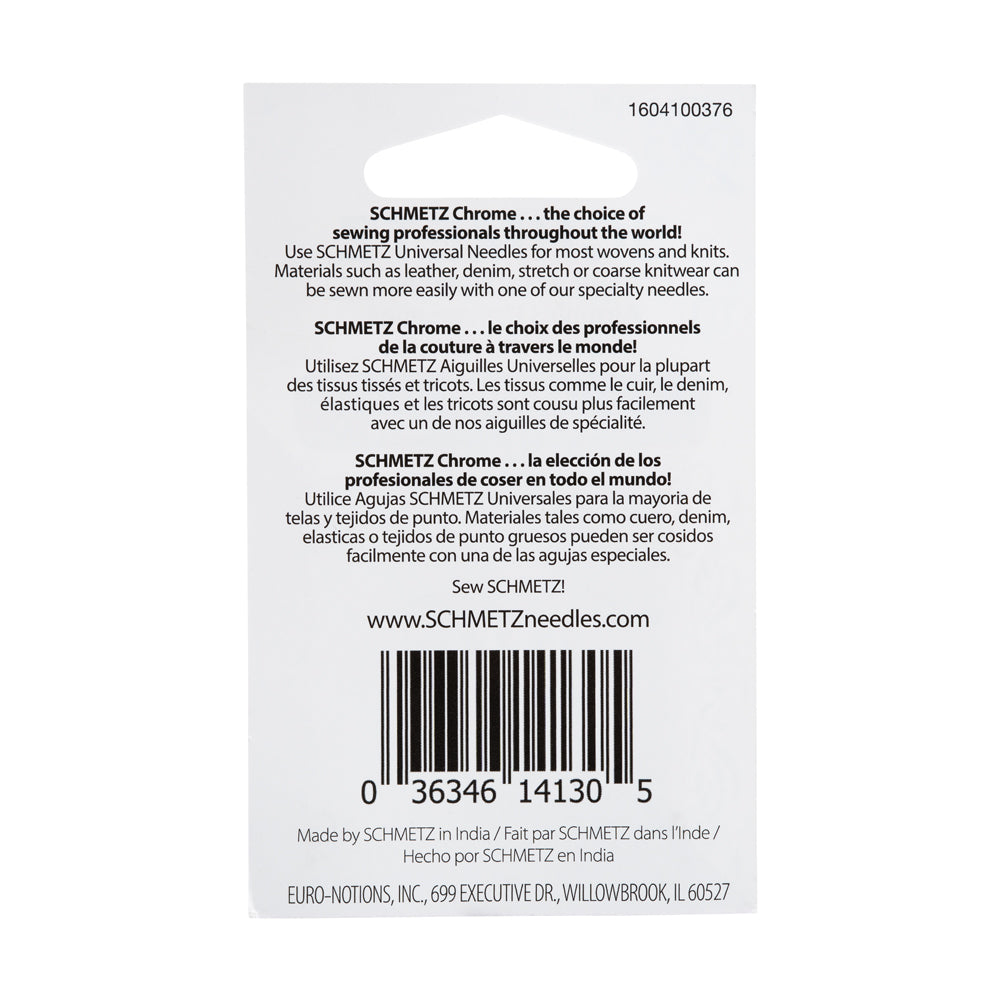 Schmetz Chrome Universal Machine Needles - 100/16 - 10 ct