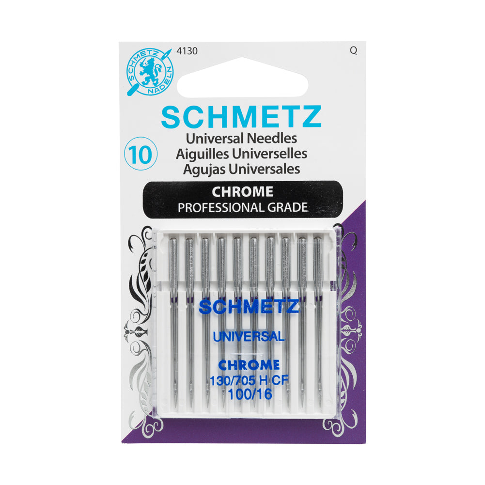 Schmetz Chrome Universal Machine Needles - 100/16 - 10 ct