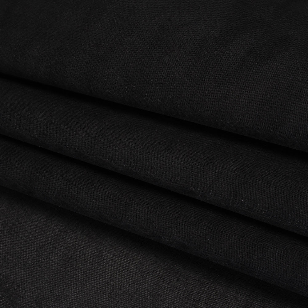 Lightweight Cotton Buckram Interfacing - Black - Deadstock