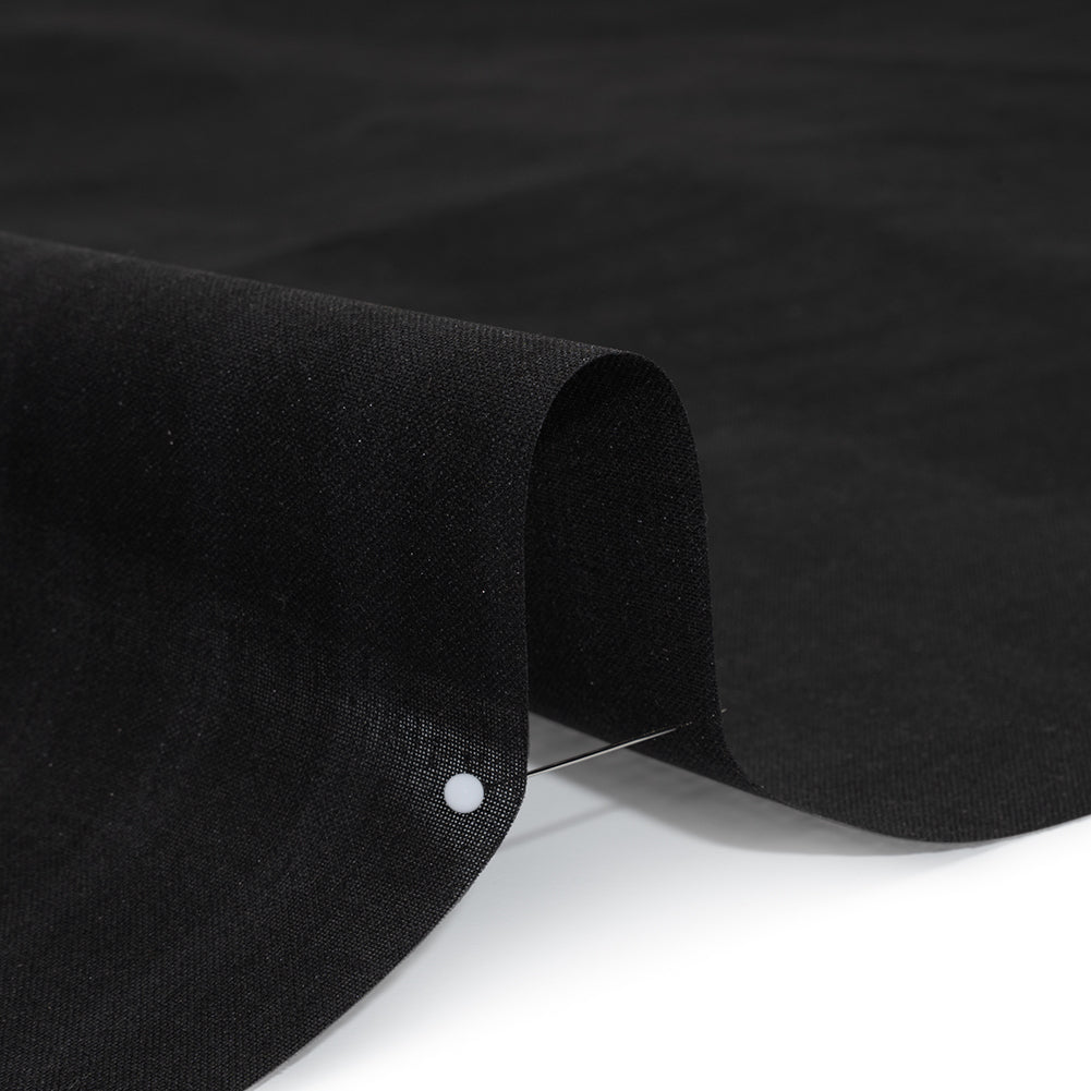 Lightweight Cotton Buckram Interfacing - Black - Deadstock