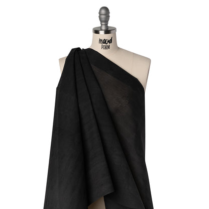 Lightweight Cotton Buckram Interfacing - Black - Deadstock