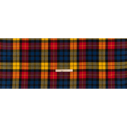 Yarn-Dyed Cotton Twill Flannel - Yellow, Red and Blue Plaid - Deadstock