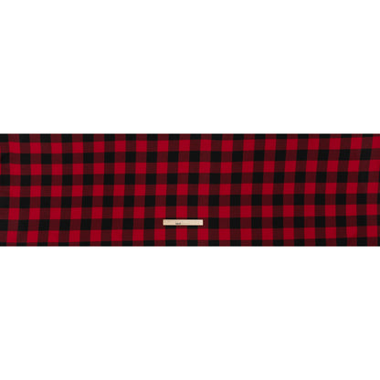 Yarn-Dyed Lightweight Cotton Twill Flannel - Red and Black Buffalo Check - Deadstock Full