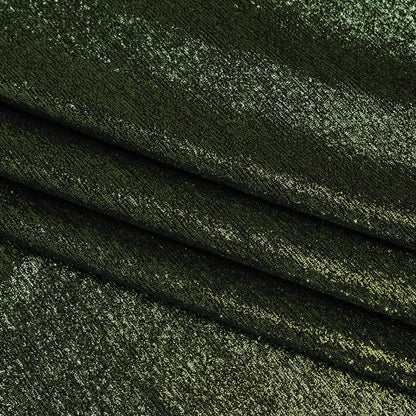 Metallic Foiled Uneven Stretch Rib Knit - Green on Black - Estelle Collection