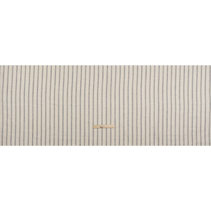 Heavy Linen Twill - Cream, Beige and Steel Blue Shadow Stripes