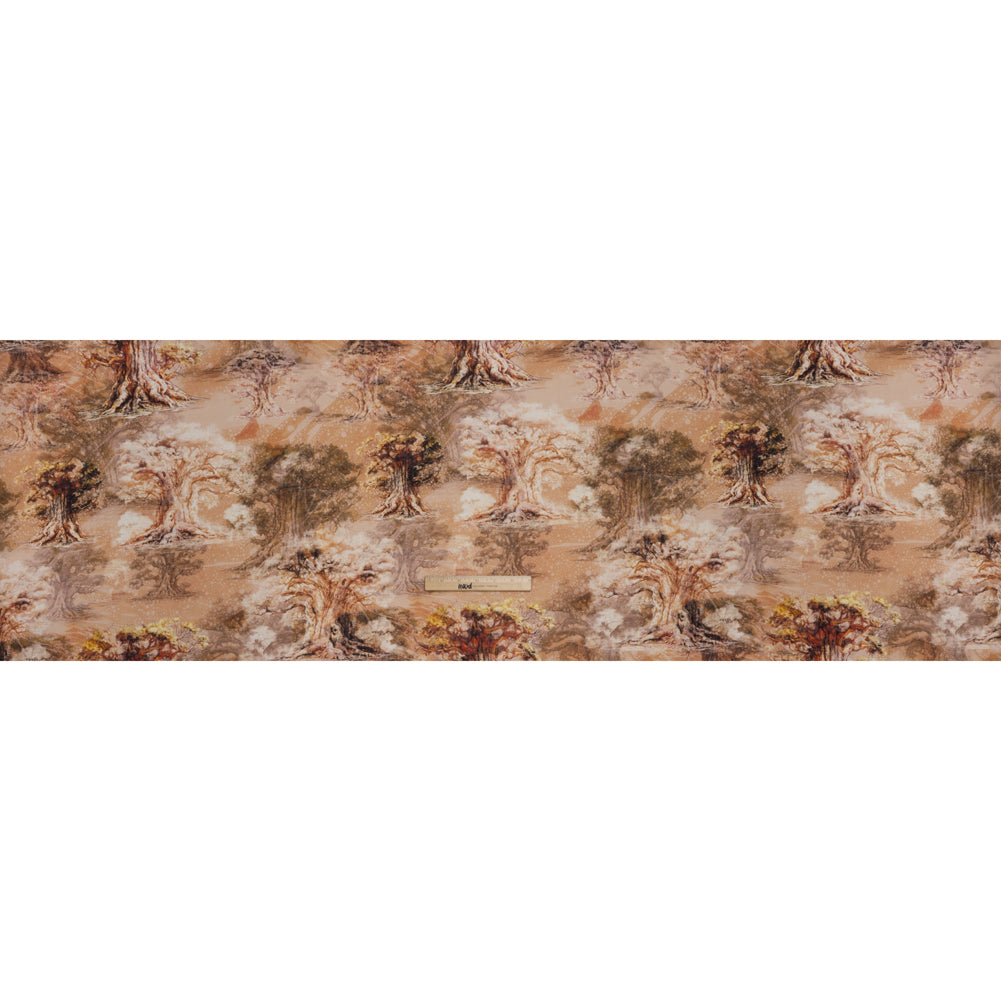 Medium Weight Linen Woven Print - Tan and Beige Giant Trees - Full - Image 5 of 6