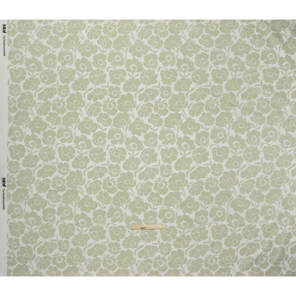 Brushed Cotton Woven - Cream and Beige Simple Poppies - Mood Exclusive Poppy Impressions Print