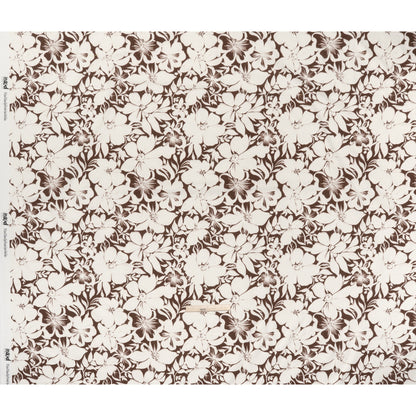 Brushed Cotton Woven - Brown and Ivory Floral - Mood Exclusive Whitewash Bloom Print Full
