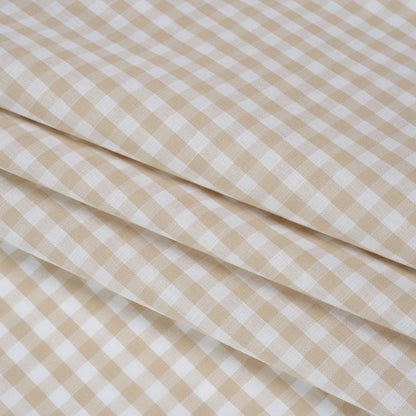 Cotton Gingham 0.25" - Beige - Londrina Collection Folded