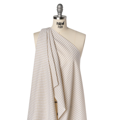 Cotton Gingham 0.25" - Beige - Londrina Collection Drape