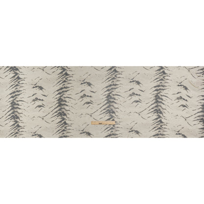 Silk Voile Print Made in Italy - Warm Gray and Black Animal Stripes - Deadstock