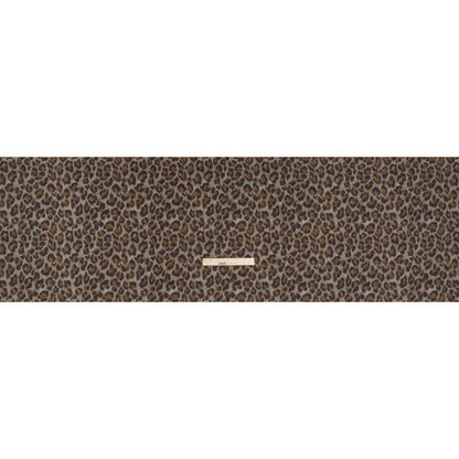 Cotton Birdseye Pique Print Made in Italy - Brown, Tan and Navy Cheetah Spots - Deadstock